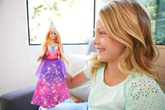Barbie Boneca Dreamtopia 2 em 1 Princesa em Sereia Fashion Transformation com 3 looks e acessórios, para crianças de 3 a 7 anos - GTF92
