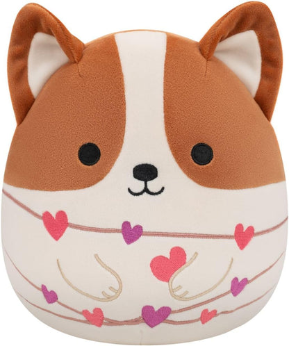 Squishmallows Original 7.5-Inch Reginald the Corgi - Valentine's Plush