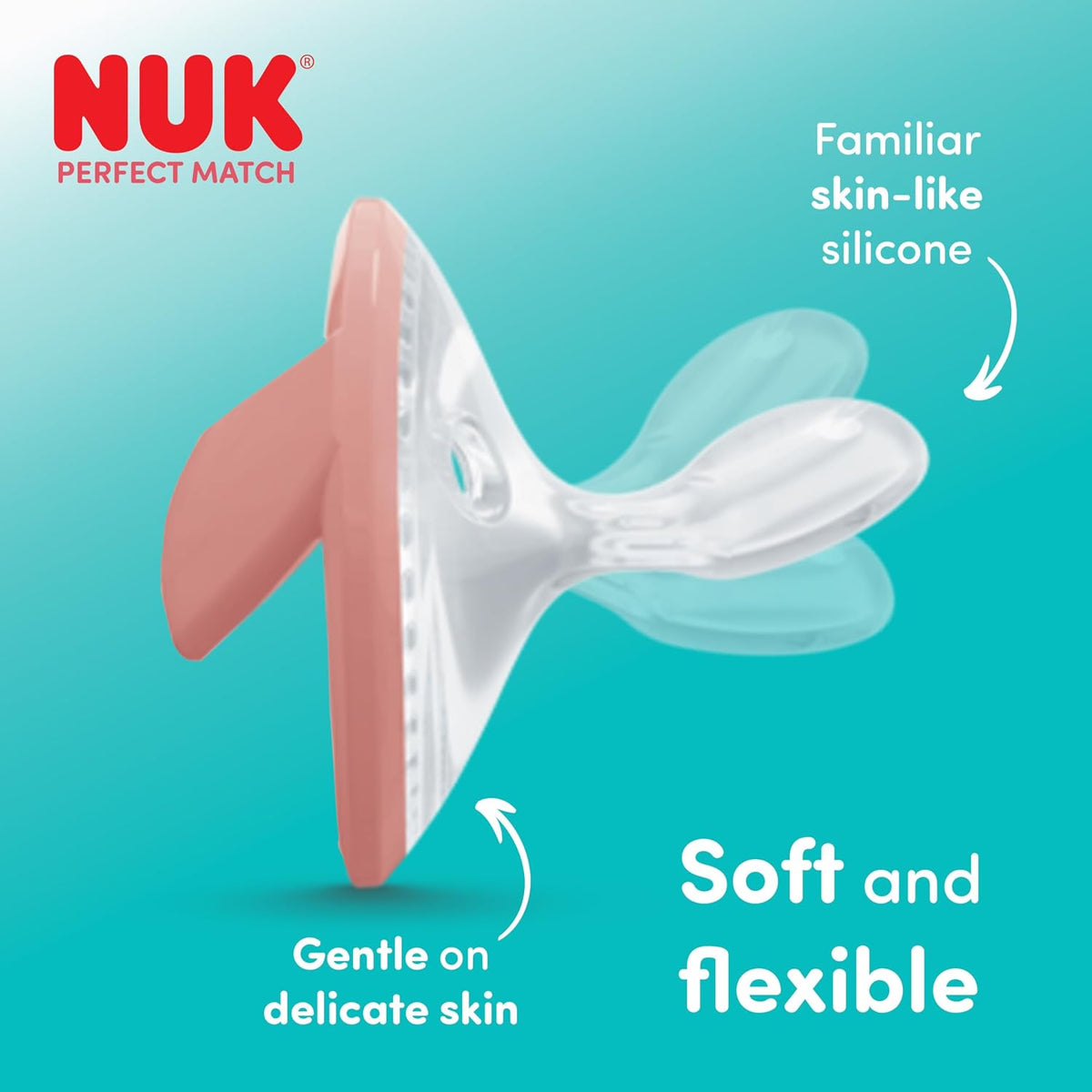 NUK Chupetas Perfect Match | 0-6 meses | Compatíveis com a amamentação, ortodônticas | 95% de aceitação pelos bebês** | Verde e Azul | 2 unidades