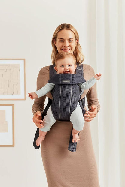 BabyBjörn Porta-bebês Mini, malha 3D, antracite