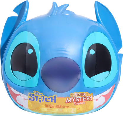 Disney Cápsula Misteriosa Gigante do Stitch da – Cápsula surpresa de 23 cm com 10 brinquedos e atividades, boneco macio, porta-moedas em formato de pizza, adesivos, quebra-cabeça e muito mais – Presente para crianças a partir de 3 anos