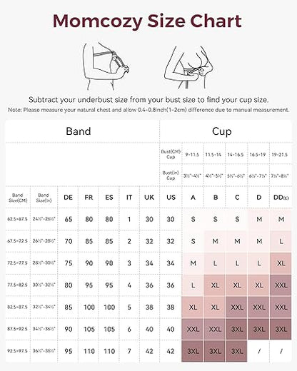 momcozy Sutiã de amamentação YN21, sem costura, ultraconfortável, formato natural, ideal para dormir durante a gravidez.