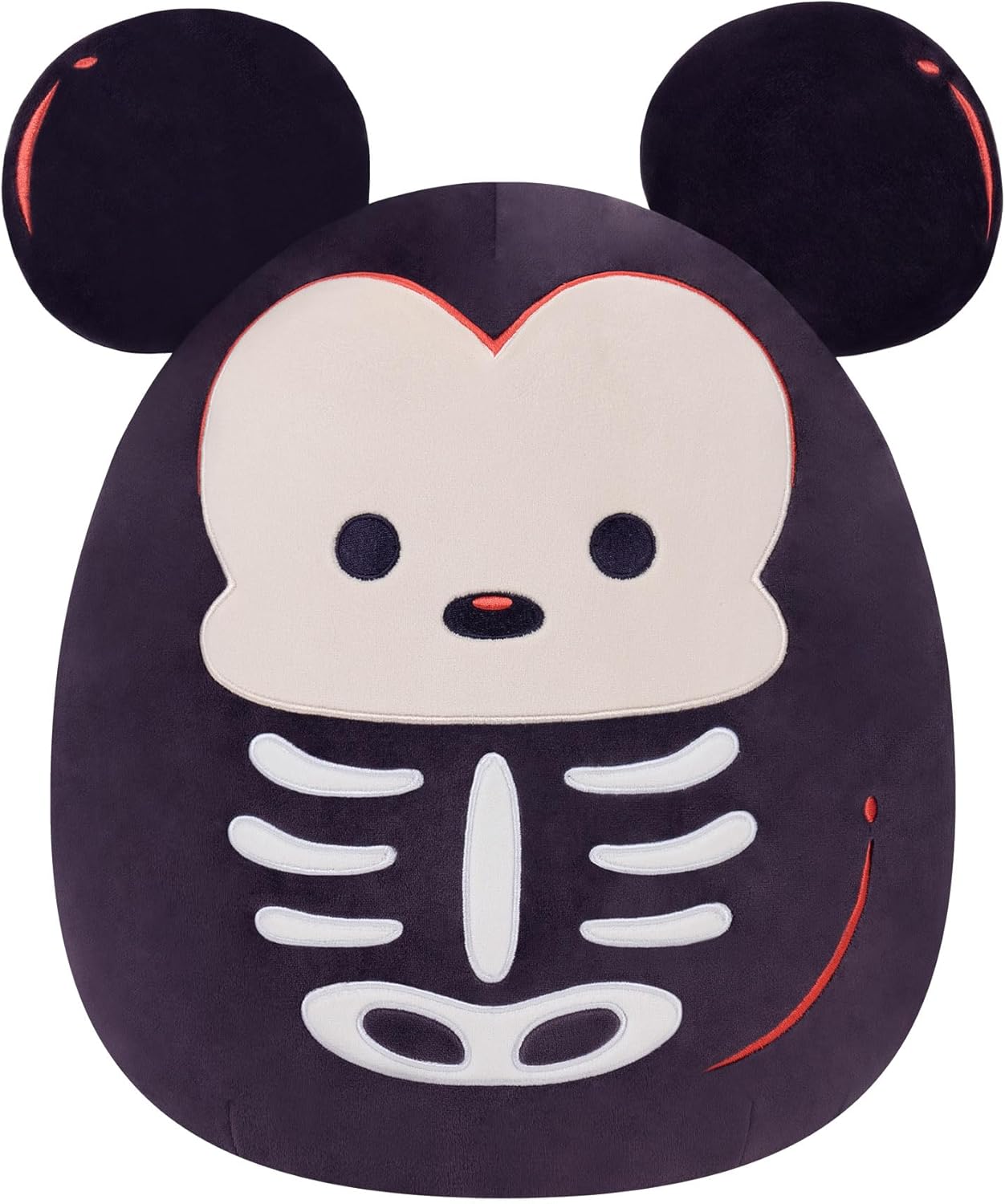 Squishmallows Original Mickey Mouse Esqueleto da Disney de 20 cm – Pelúcia Oficial de Halloween da Jazwares (Pequena)