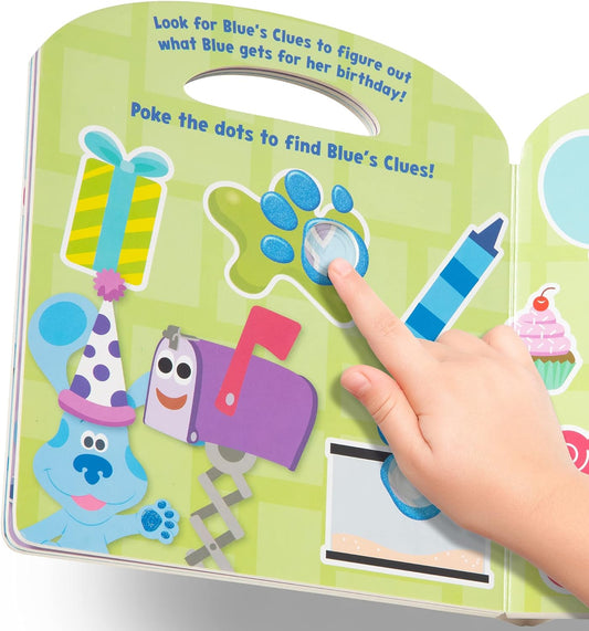 ¡Las pistas de Melissa y Doug Blue y tú! Libro infantil - Poke-A-Dot: Formas con azul