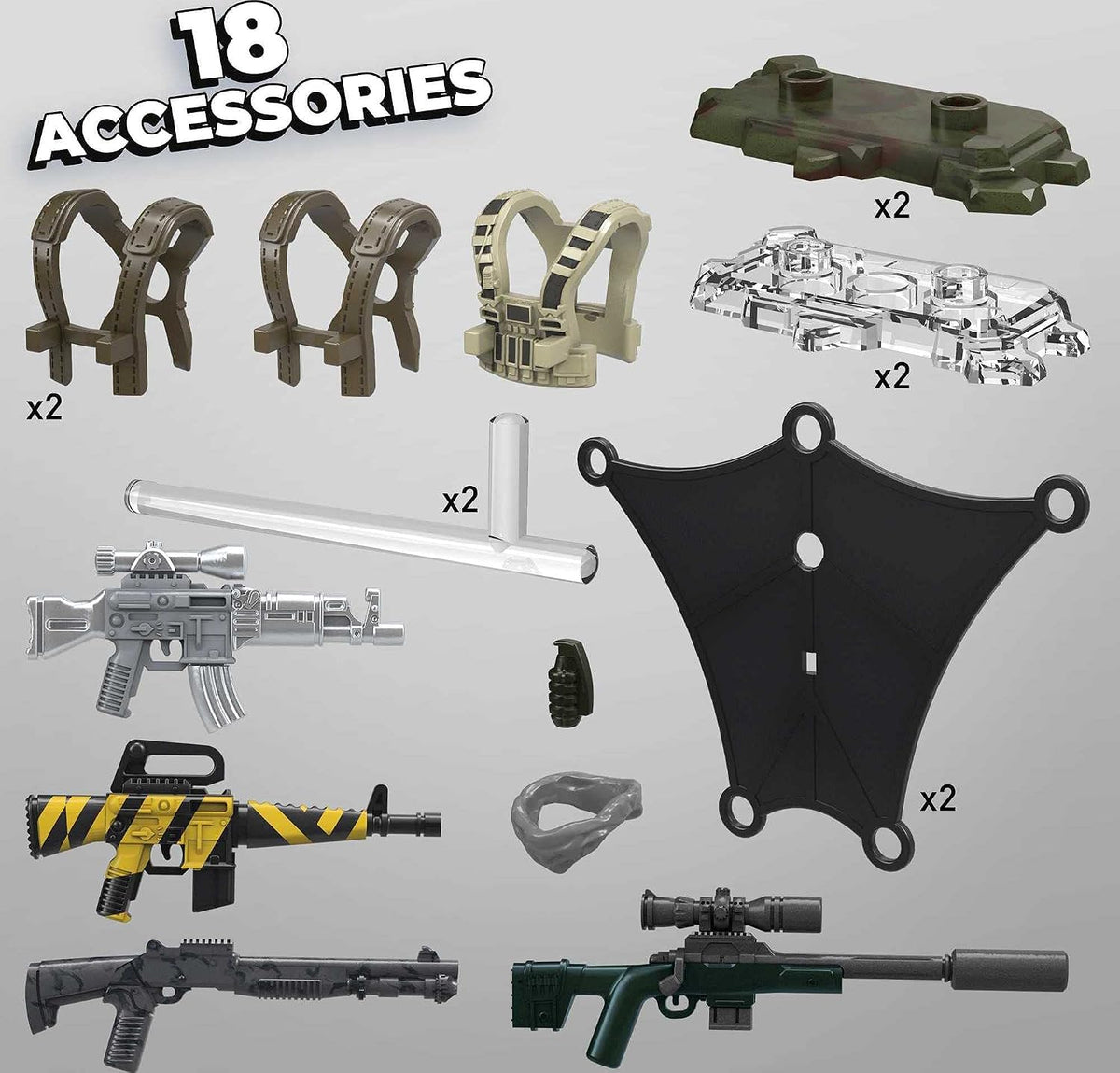 Mega Construx Black Series GYF92 Call of Duty Airdrop Battle Royale – Pacote com 4 Minifiguras Articuladas + Acessórios