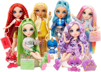 Boneca Rainbow High Fashion com Slime e Pet - Amaya (Rainbow) - Boneca Shimmer de 28 cm com Sparkle Slime, animal de estimação mágico e acessórios de moda - Brinquedo infantil - Ótimo para idades de 4 a 12 anos