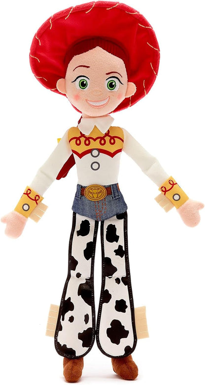 Disney Pelúcia Jessie tamanho médio, oficial da Store, Toy Story, 45 cm/17 polegadas. Personagem de pelúcia fofinha, estilo cowgirl, com detalhes bordados e acabamento macio ao toque.