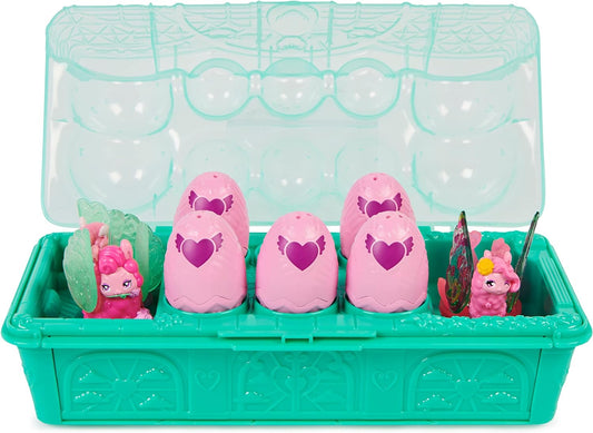 HATCHIMALS CollEGGtibles, Caja familiar Rainbow Llama con juego sorpresa, 10 personajes, 2 accesorios, juguetes para niños para niñas de 5 años en adelante
