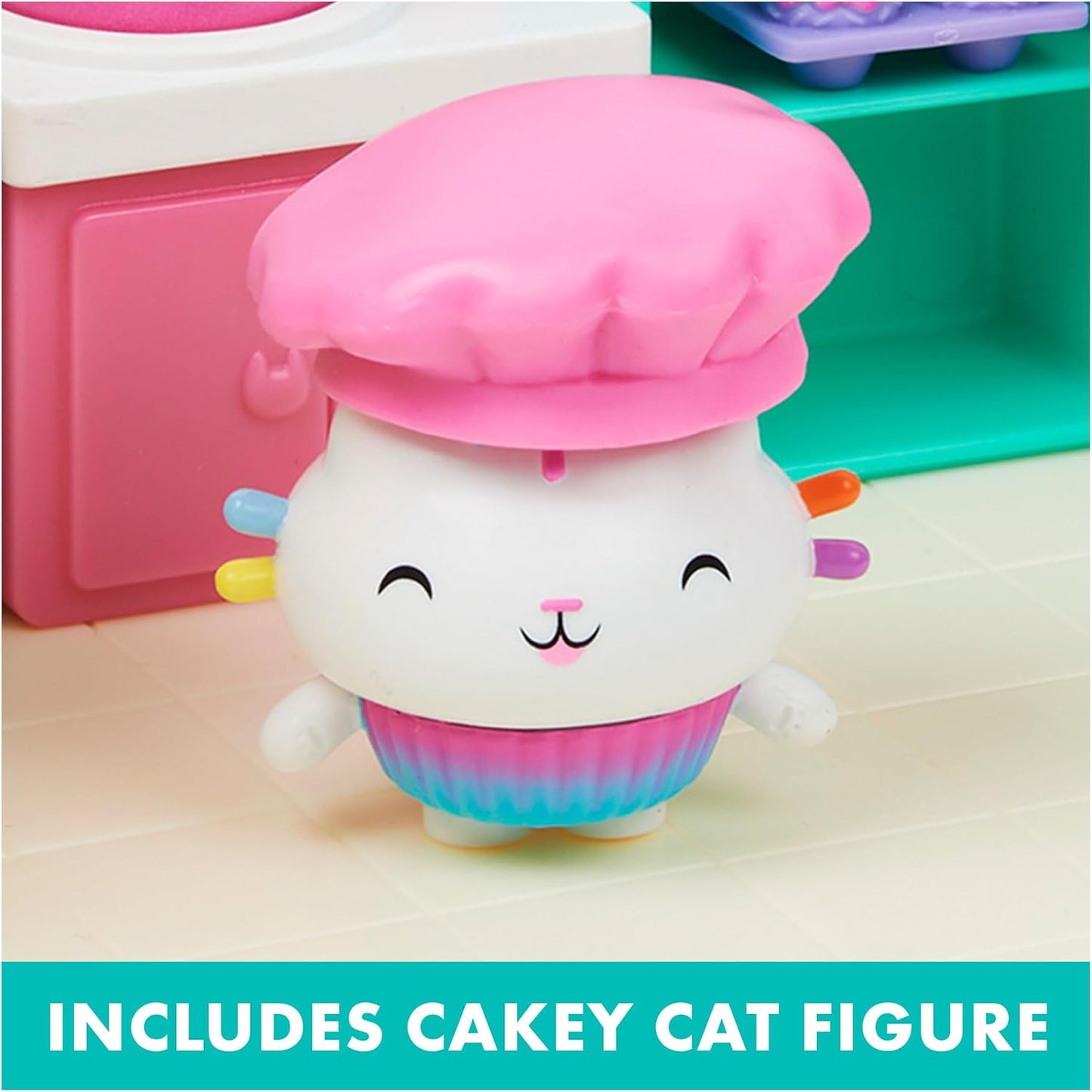 Gabby's Dollhouse - Conjunto de Cozinha Bakey com Bolo