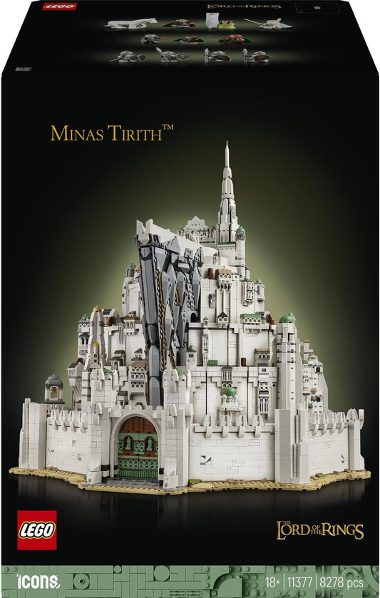 LEGO Icons O Senhor dos Anéis: Minas Tirith 11377 | Conjunto para adultos, kit de montagem 3D da Terra Média, 10 minifiguras colecionáveis, item de gravação de filme para montar, presente...