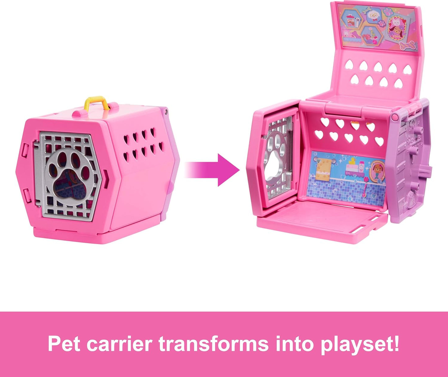 Barbie Conjunto de Brinquedo Chelsea® com Bolsa para Cachorrinho, Boneca Pequena Loira e Acessórios, Bolsa para Cachorrinho com Peças Temáticas de Cachorrinho, JDF89