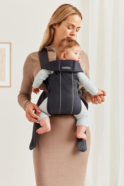 BabyBjörn Porta-bebês Mini, malha 3D, antracite