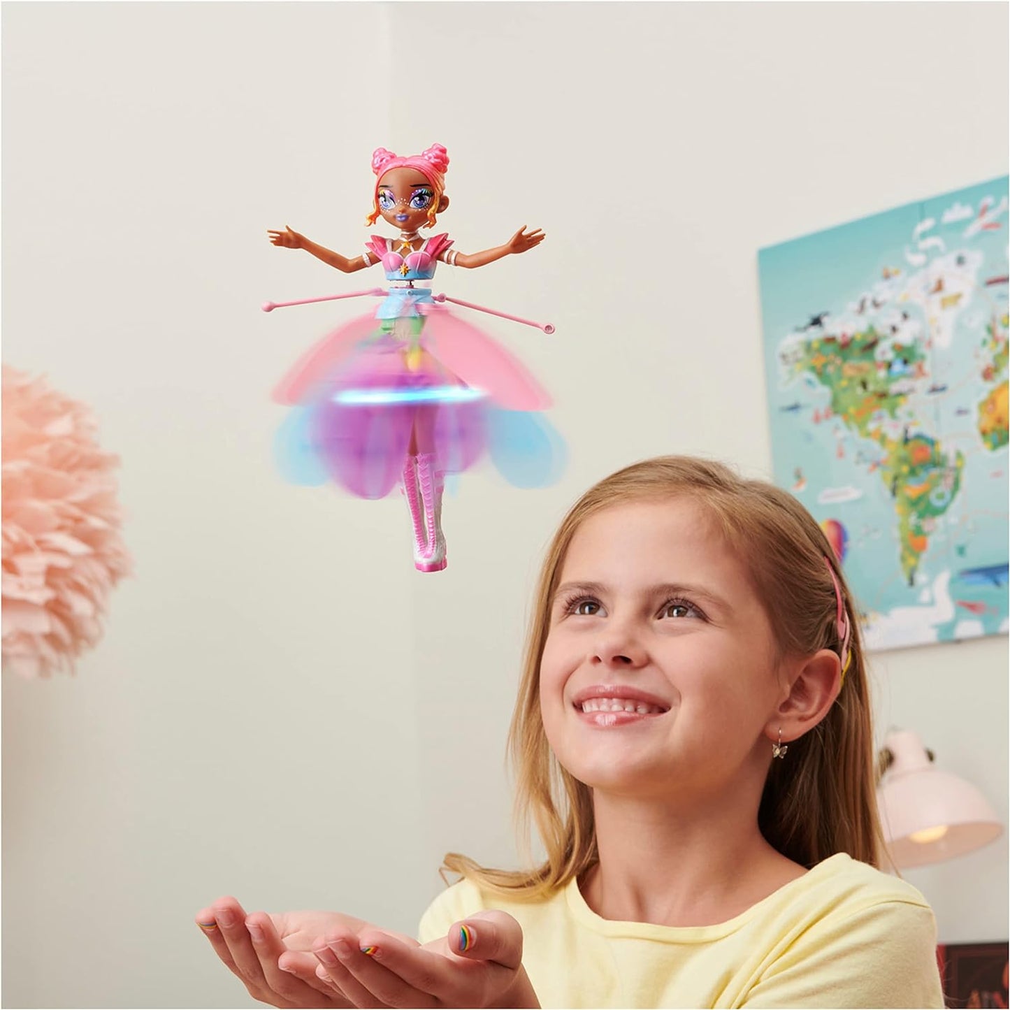 HATCHIMALS Pixies, Crystal Flyers Rainbow Glitter Idol Magical Flying Toy Doll Lights, brinquedos infantis para meninas de 6 anos ou mais