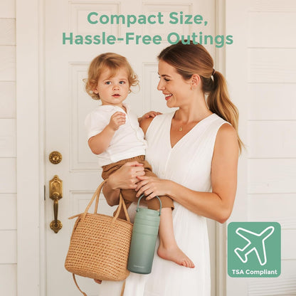 Momcozy Refrigerador portátil para leite materno, ideal para viagens, mantém o leite materno refrigerado por 24 horas sem congelar, freezer pequeno de 350ml à prova de vazamentos, presente essencial para novas mamães que estão amamentando.
