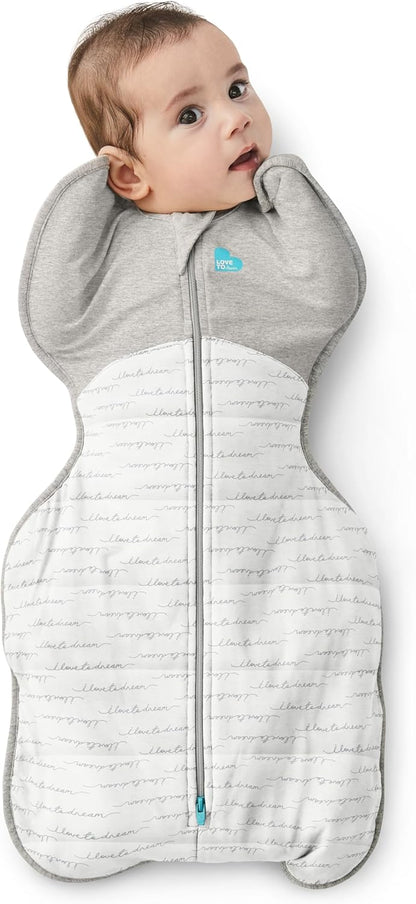 Love To Dream™ Swaddle UP™, Tamanho Pequeno (3,5-6 kg) - Branco | Ajuste perfeito, promove uma rotina de sono saudável | 2,5 Tog, ideal para inverno e outono (16-20 °C) | Algodão lavável à máquina com zíper duplo