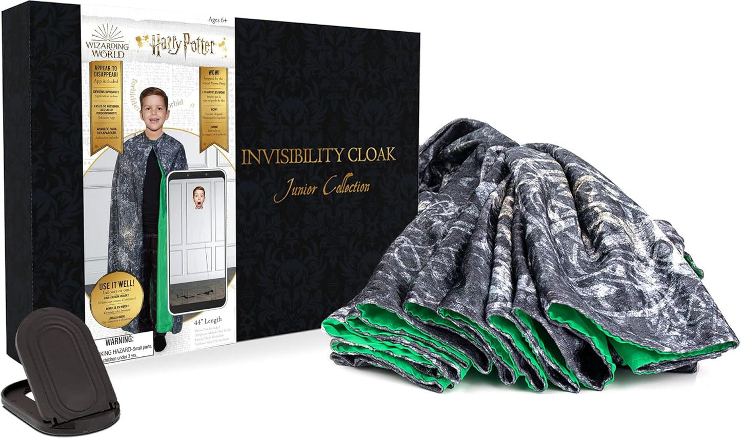 UAU! STUFF Capa de Invisibilidade Júnior Harry Potter Real FX | Presentes e Brinquedos Oficiais de Cosplay do Mundo Mágico | Capa de RPG e Acessório de Fantasia para Fãs de Harry Potter, Meninas e Meninos