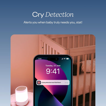 Nanit Sound and Light - Máquina de Som e Luz Noturna Inteligente para Bebês | Monitor de Áudio | Recurso de Alerta de Detecção de Choro | Despertador para Crianças com Função OK to Wake | Monitoramento de Temperatura e Umidade