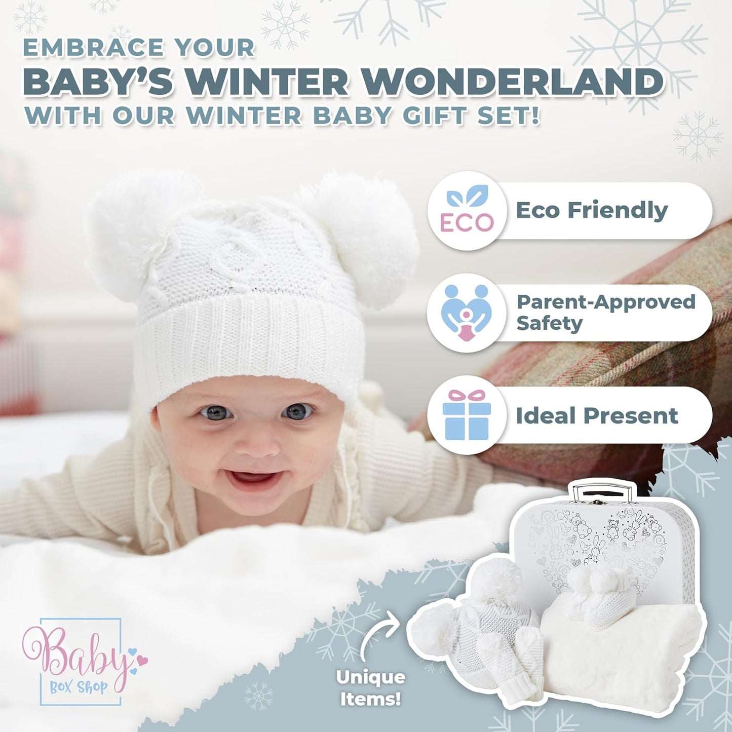 Conjunto de presentes unissex para bebês - Presentes para bebês recém-nascidos unissex, presentes para revelação do sexo do bebê, presentes personalizados para chá de bebê - presentes personalizados, roupas de inverno para bebês