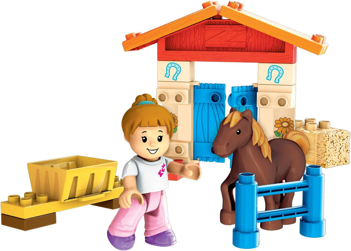 Mega Conjunto de Montar Bloks Blok Town – Estábulo de Pôneis