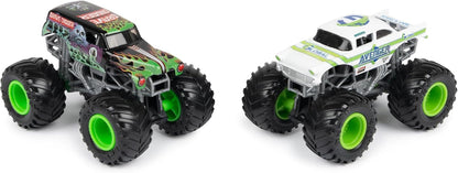 Monster Jam - Conjunto Original Monster Jam com Dois Autênticos Monster Trucks na Escala 1:64, Ação Radical e Manobras Radicais a partir de 3 Anos (Modelos Sortidos, Aleatórios)