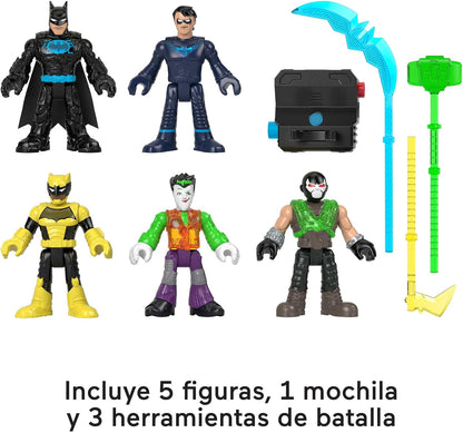 Imaginext DC Pacote com 5 Figuras Batman Tech Bonecos Brinquedo Personagem Presente para Crianças a partir de 3 Anos (Mattel GXD67)