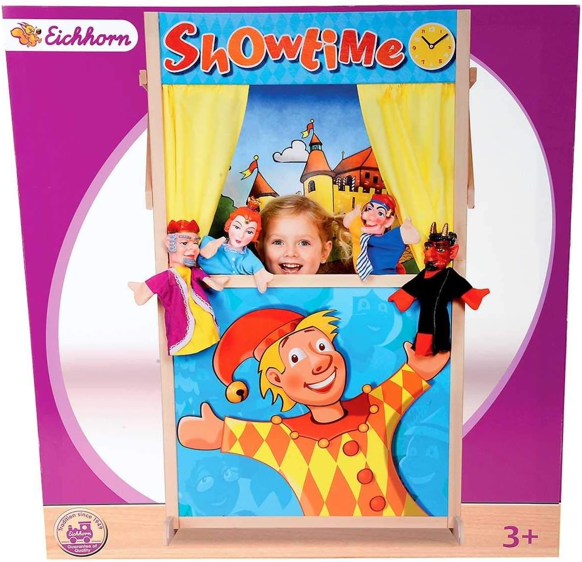Eichhorn Cabine de teatro de fantoches de madeira (multicolorida)