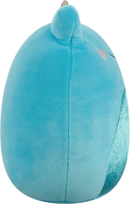 Squishmallows Original 7,5 polegadas Ludwig, o Sapo Verde-azulado com corações e coroa de pelúcia dos namorados