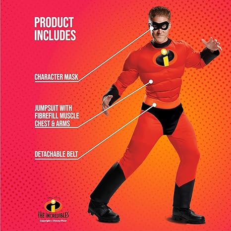 DISGUISE Increíble disfraz clásico de músculos para adultos Disfraces de tamaño adulto