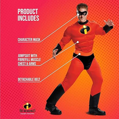 DISGUISE Increíble disfraz clásico de músculos para adultos Disfraces de tamaño adulto