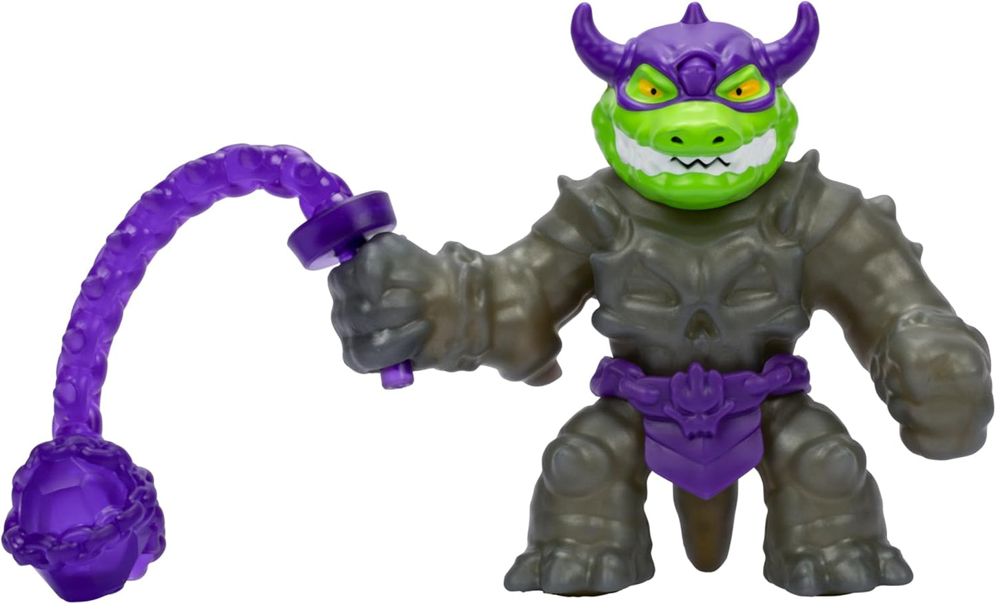 Heróis de Goo Jit Zu Stretch Strikers Deluxe Hero Pack Rock Jaw, Figura de Ação Elástica com Mais de 20 Sons de Batalha Incríveis