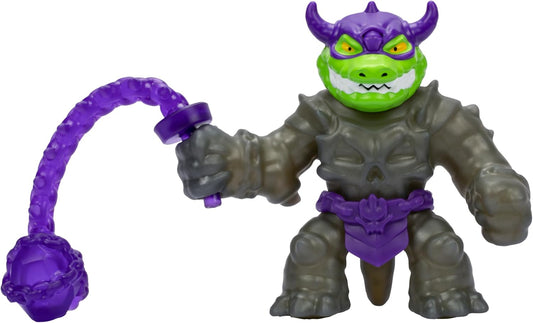 Heróis de Goo Jit Zu Stretch Strikers Deluxe Hero Pack Rock Jaw, Figura de Ação Elástica com Mais de 20 Sons de Batalha Incríveis