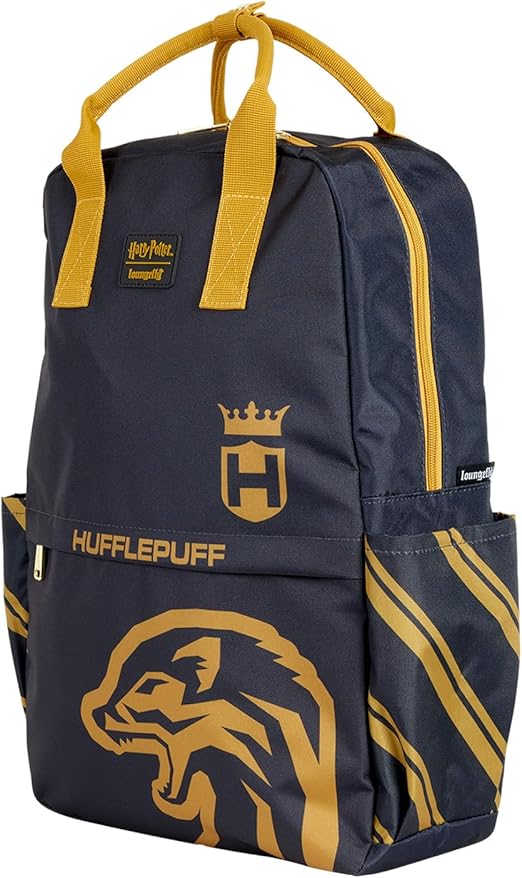 Loungefly - Warner Brothers - Harry Potter - Hufflepuff - Mochila - Exclusivo da Amazon - Ideia de presente - Produtos oficiais - Para meninos, meninas, homens e mulheres - Fãs de cinema