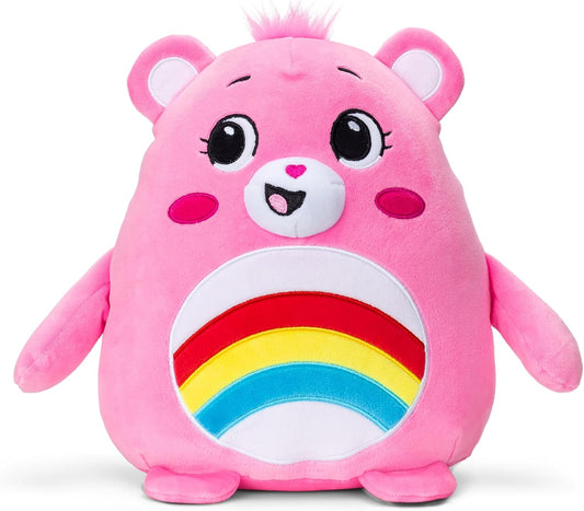 Care Bears, 10" Cheer Bear Squishes, lindo juguete de peluche coleccionable, peluches para niños, juguetes blandos para niñas y niños, lindos osos de peluche adecuados para niñas y niños de 4 años en adelante
