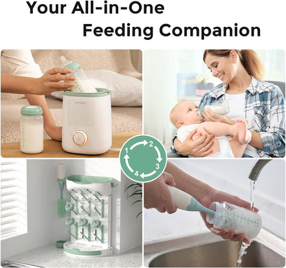 Momcozy Mamadeira Natural, Recipiente para Leite Materno de 300ml com Gargalo Largo, Garrafa para Armazenar Leite Materno na Geladeira e Bolsa Térmica para Leite Materno Momcozy, Garrafas Coletoras de Leite sem BPA,