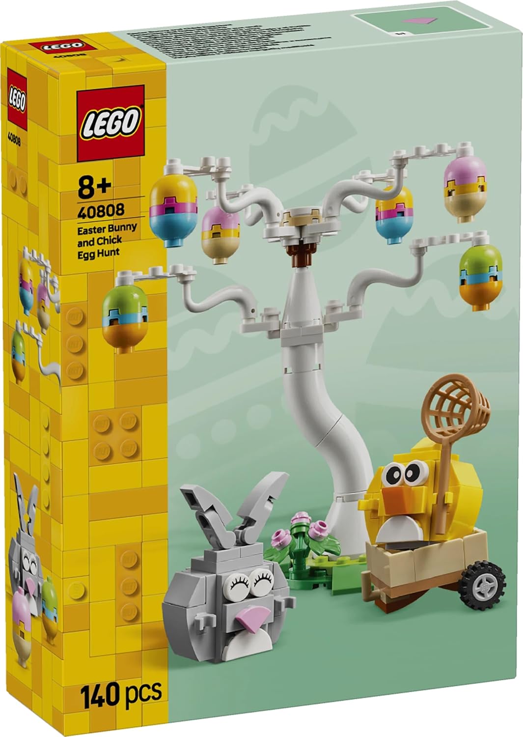 LEGO Caça aos Ovos de Páscoa com Coelho e Pintinho - Brinquedo de Páscoa com Figuras de Coelho e Pássaro - Kit de Artes e Ofícios para Crianças - Presente para Meninas e Meninos a partir de 8 Anos - 40808