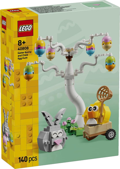 LEGO Caça aos Ovos de Páscoa com Coelho e Pintinho - Brinquedo de Páscoa com Figuras de Coelho e Pássaro - Kit de Artes e Ofícios para Crianças - Presente para Meninas e Meninos a partir de 8 Anos - 40808