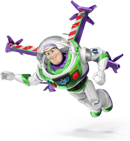 Mattel Disney e Pixar Toy Story 5 Buzz Lightyear Modo de Voo Hi-Tech | Ativação de Asas Móveis, Boneco de 30 cm, Mais de 35 Sons e Frases do Filme, JKL97