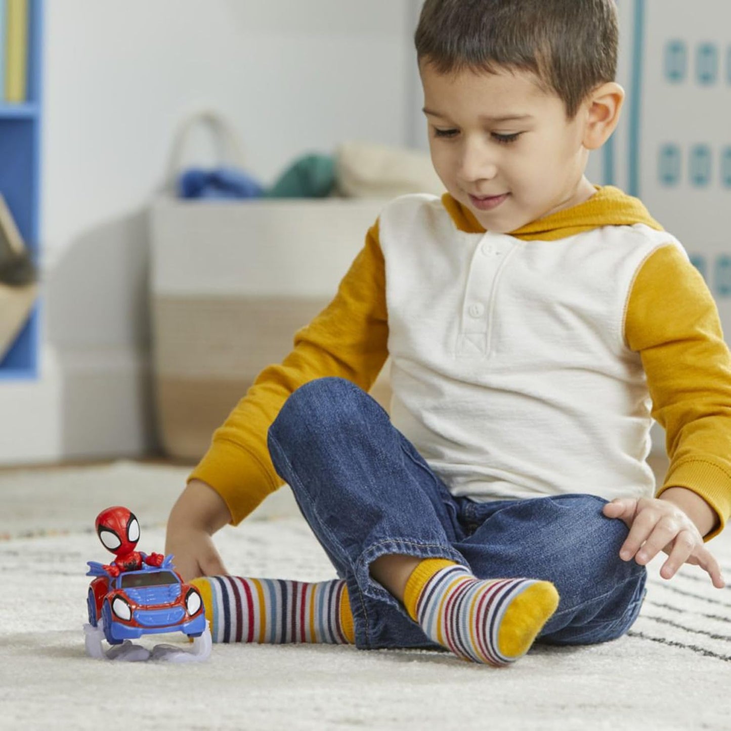 Homem-Aranha e seus amigos incríveis - Brinquedo Marvel Homem-Aranha Web Crawler, figura de ação do Homem-Aranha e veículo incluídos - Brinquedos pré-escolares