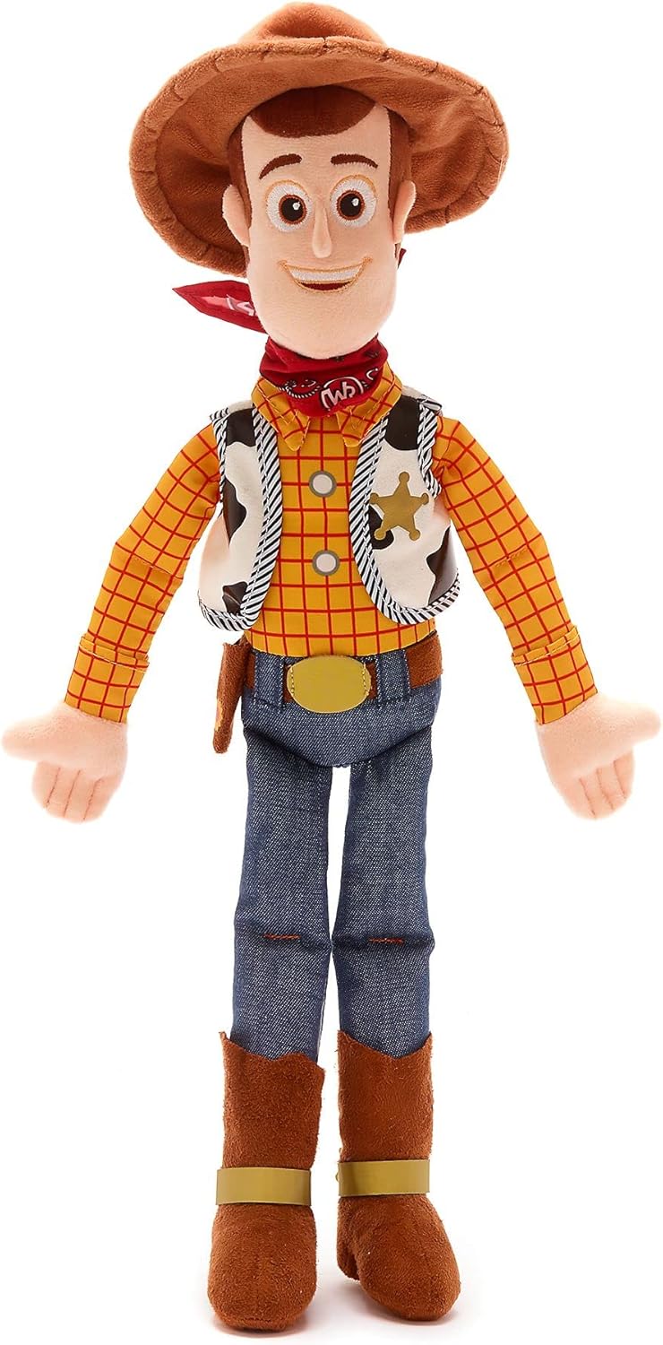 Disney Brinquedo de Pelúcia Woody Oficial da Store, Toy Story, 47 cm/18”, Personagem de Pelúcia Macio e Aconchegante, Cowboy Clássico com Traje Icônico, Detalhes Bordados e Acabamento com Toque Suave