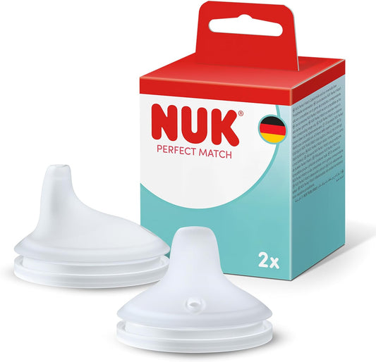 NUK Bicos para Copo de Aprendizado Perfect Match | 6+ Meses | Bicos Antivazamento | Silicone | 2 Unidades