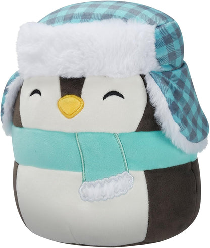 Squishmallows Original Luna de 7,5 polegadas, o pinguim preto com chapéu e lenço