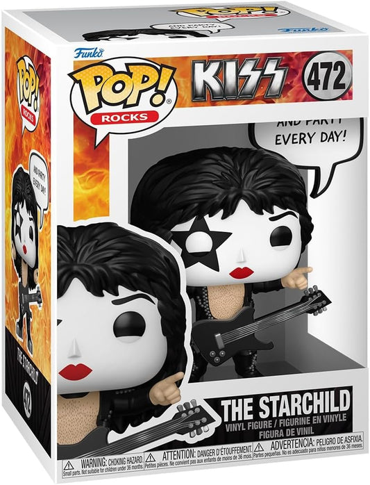 Funko Pop! Sayings: The Starchild - (R&R All Night) - KISS - Boneco colecionável de vinil - Ideia para presente - Produtos oficiais - Brinquedos para crianças e adultos - Fãs de música - Boneco modelo para colecionadores