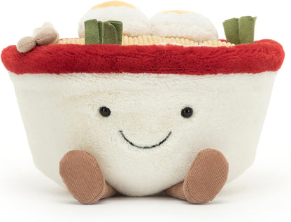 Jellycat Ramen divertido, 89% poliéster, 9% algodão, 2% nylon