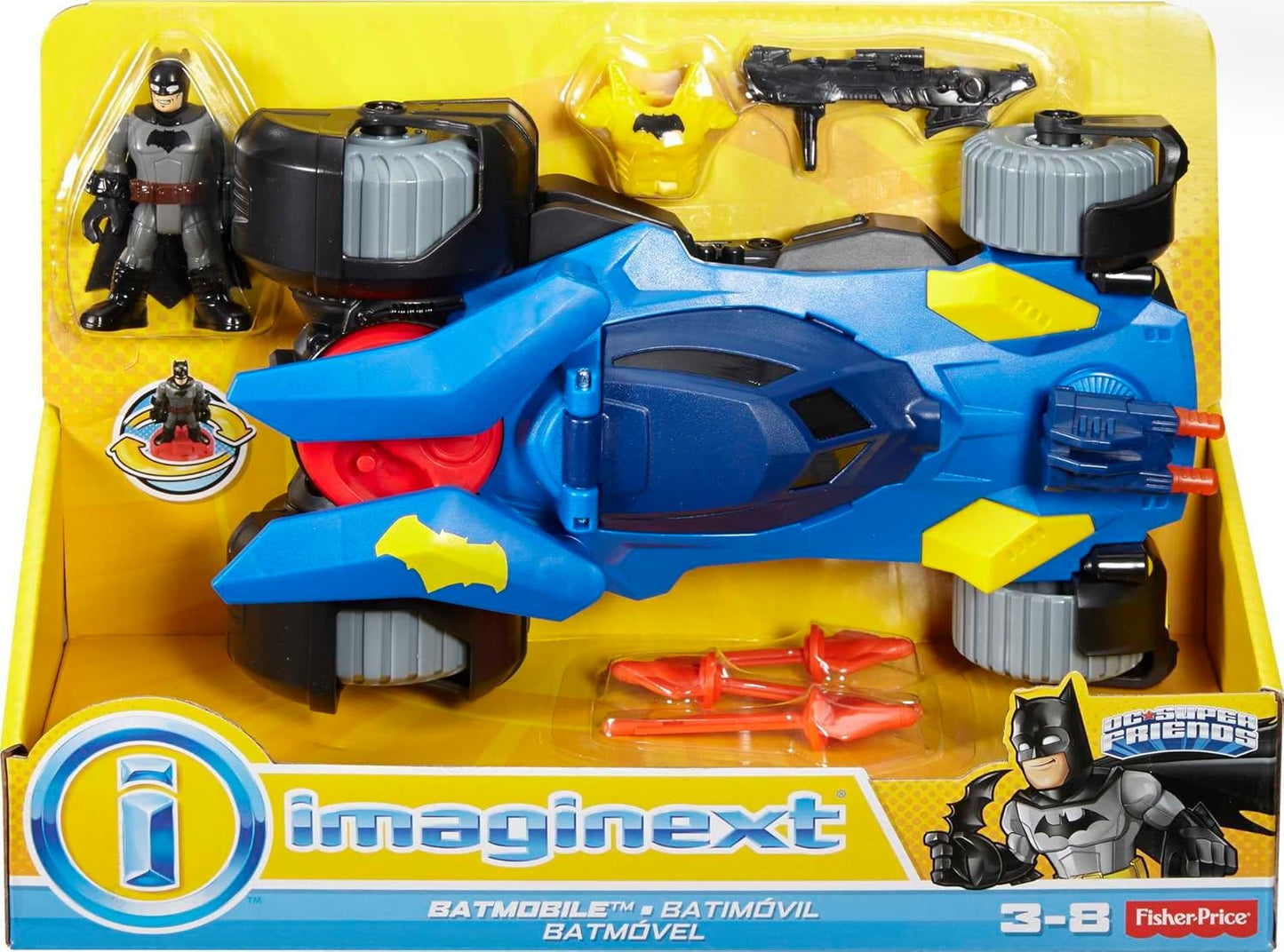 Fisher-Price DHT64 "Imaginext Batmóvel" Modelo em Miniatura de Metal Fundido