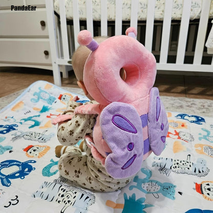 PandaEar Mochila Protetora de Cabeça para Bebê , Proteção de Cabeça Ajustável para Bebês que Começam a Andar (Rosa)