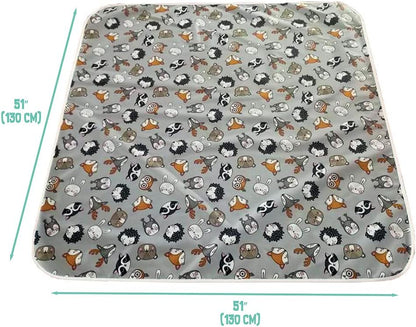 Born Cheeky Tapete Woodland Splash para cadeira alta grande 51 "antiderrapante à prova d'água lavável Splat Mat para bebê criança desmame de cadeira alta, artesanato bagunçado e sessões de brincadeira fácil de limpar