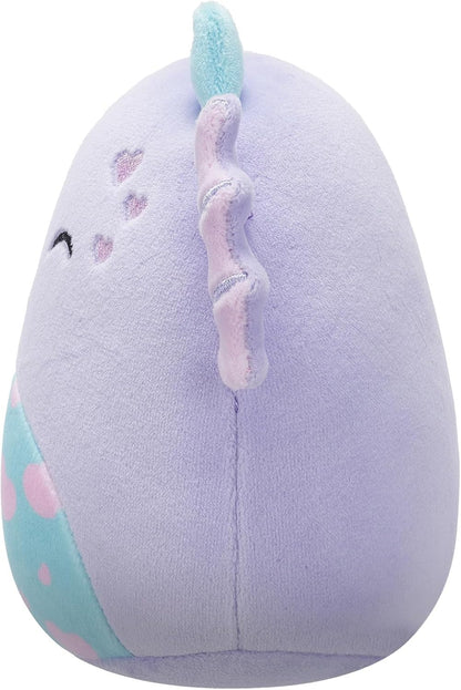 Squishmallows Original Strobe de 7,5 polegadas, o monstro roxo do pântano com corações de pelúcia dos namorados