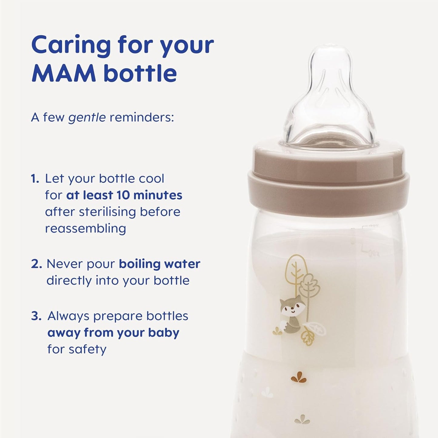 MAM Mamadeiras anticólicas Easy Start | Pacote com 4 (4 x 160 ml) | Mamadeira autoesterilizável | Bicos MAM de fluxo lento tamanho 1 + 1 bico de fluxo médio tamanho 2 | Azul claro (Vários modelos)