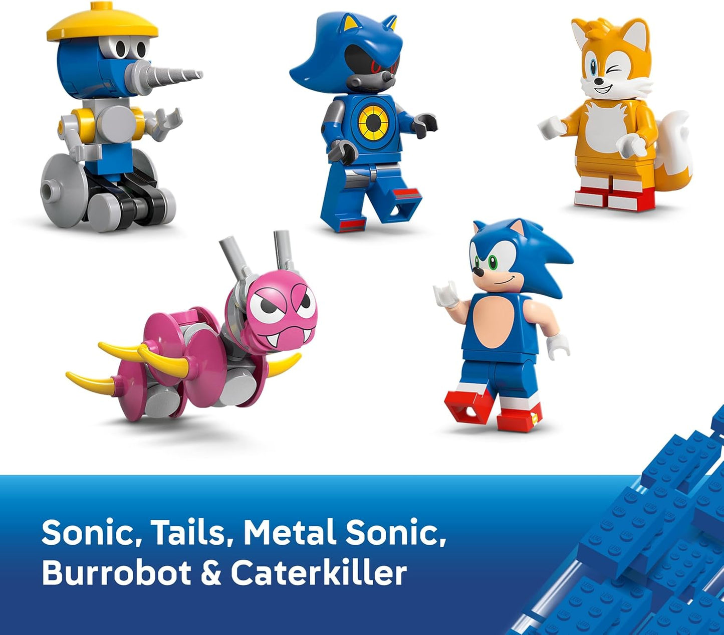 LEGO Sonic the Hedgehog Caminhão de Comando da Equipe Sonic - Conjunto Interativo com um Quadriciclo e 5 Figuras, incluindo Tails - Presente para meninos e meninas a partir de 8 anos e fãs de jogos - 77006
