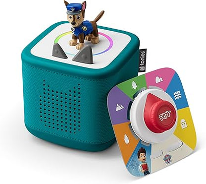 Conjunto de brinquedos Toniebox 2 azul-celeste TONIES com Patrulha Canina Chase Tonie, jogo Tonieplay e controle Tonieplay